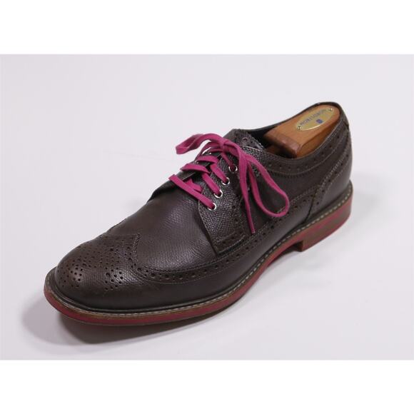 Cole Haan Brown Pink Pebble Grain Wingtip Oxford Leather Dress Shoes 9M main image 11